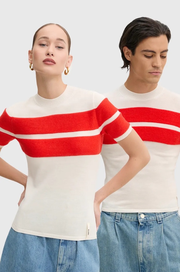 Sunnei woolen jumper round neck beige RTWXKNW003