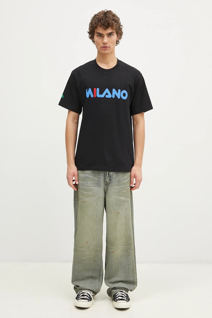 Bavlněné tričko FILA+ Milano 42FW24TT01523C901 černá