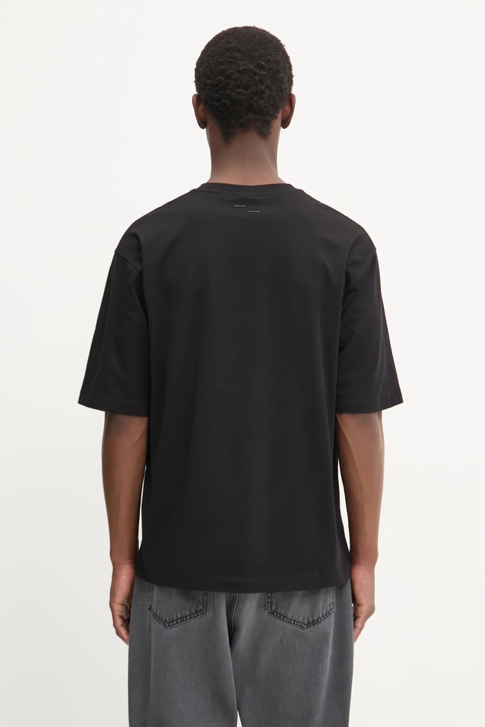Filling Pieces t-shirt bawełniany Boxy Embroidered 74413791861 czarny