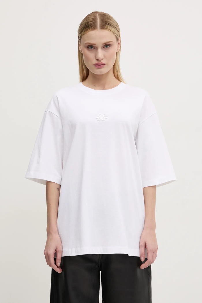 Filling Pieces Boxy Embroidered t-shirt βαμβακερό 74413791901 λευκό AA00