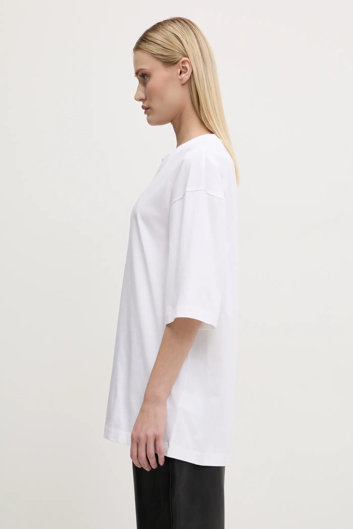 Filling Pieces Boxy Embroidered t-shirt βαμβακερό λευκό 74413791901