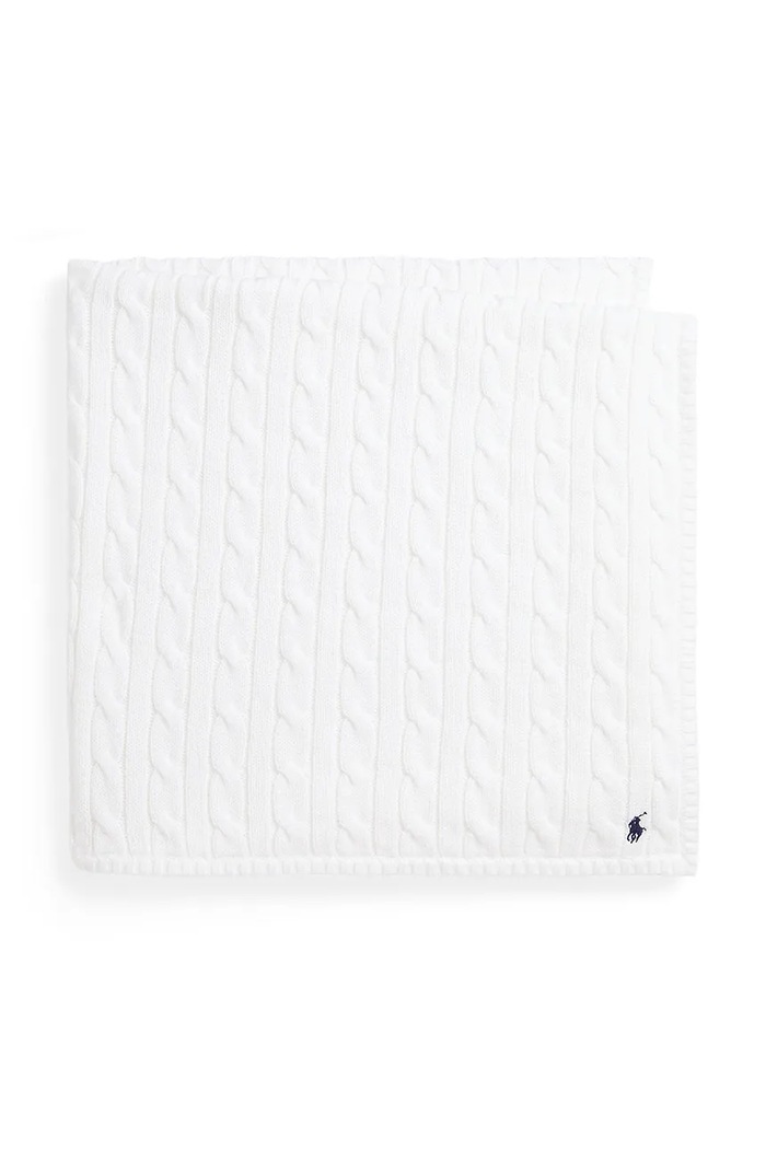 Polo Ralph Lauren Dětská bavlněná deka Polo Ralph Lauren bílá 320966893004