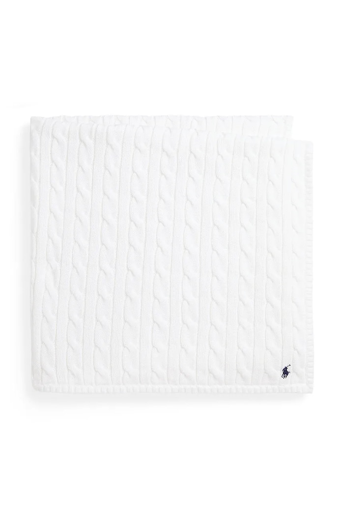 Polo Ralph Lauren Dětská bavlněná deka Polo Ralph Lauren bílá 320966893004