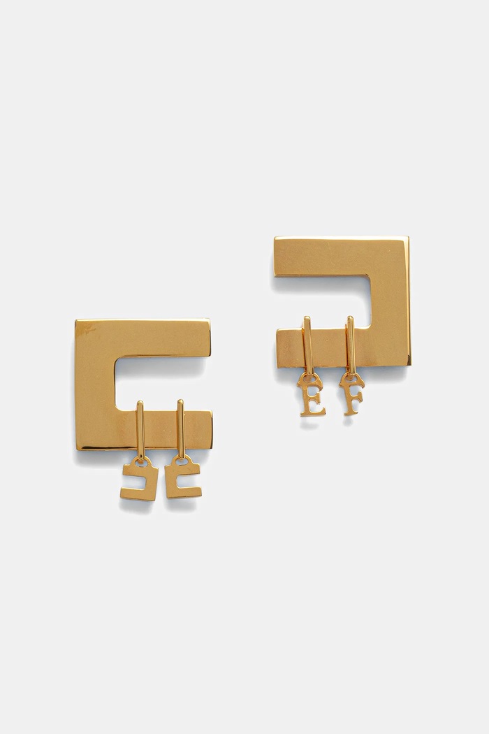 Elisabetta Franchi Cercei aur OR03K56E2