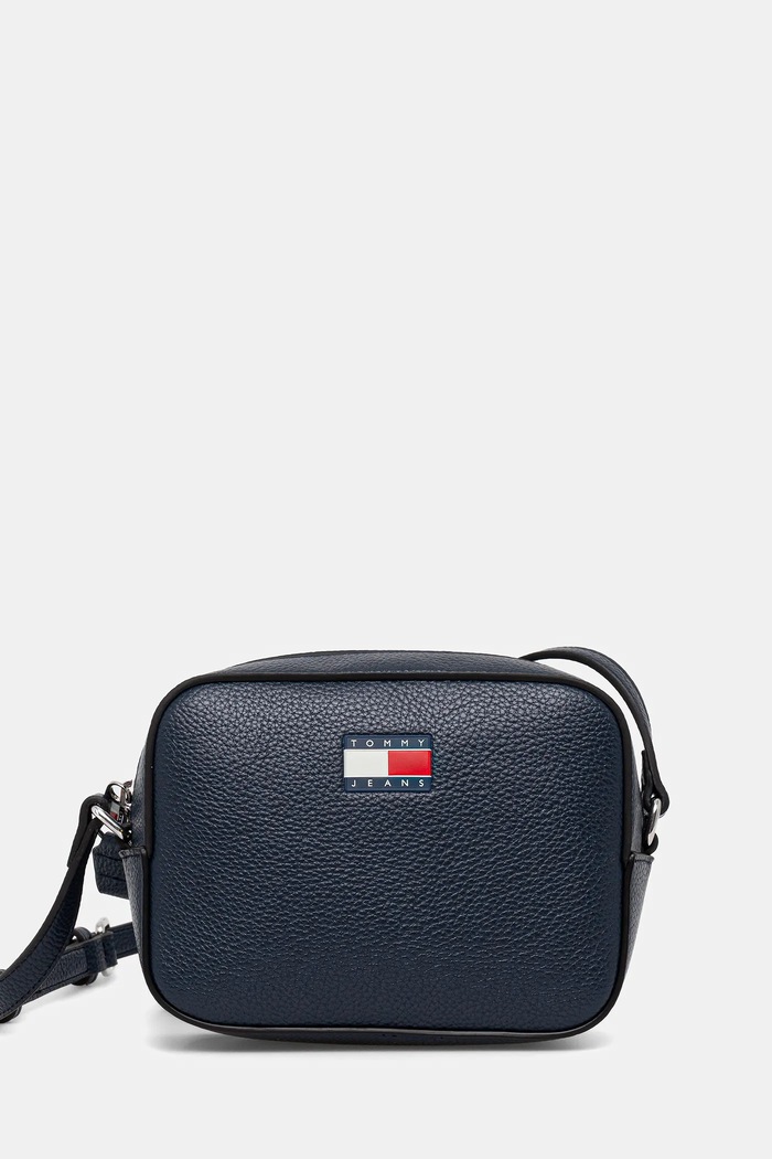 Kabelka Tommy Jeans imitácia kože tmavomodrá AW0AW17543
