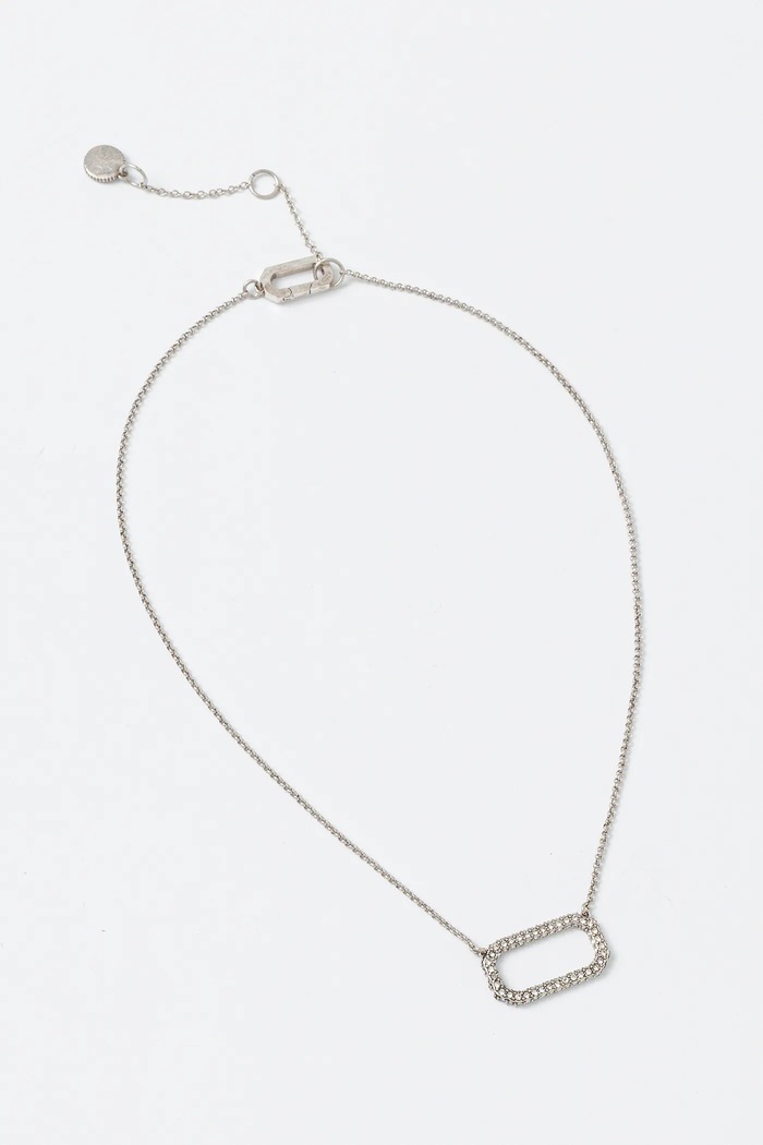 AllSaints colier zirconiu cubic argintiu 37527135SLV041