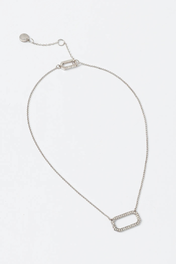AllSaints colier zirconiu cubic argintiu 37527135SLV041
