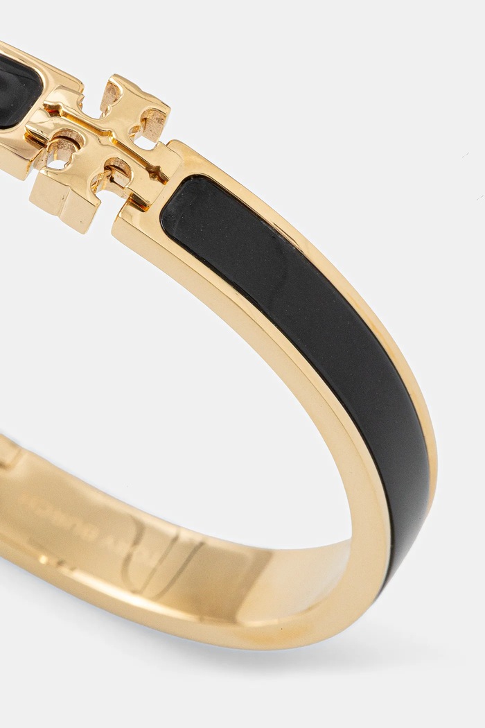 Pozlátený náramok Tory Burch Kira 176492.720 čierna SS26