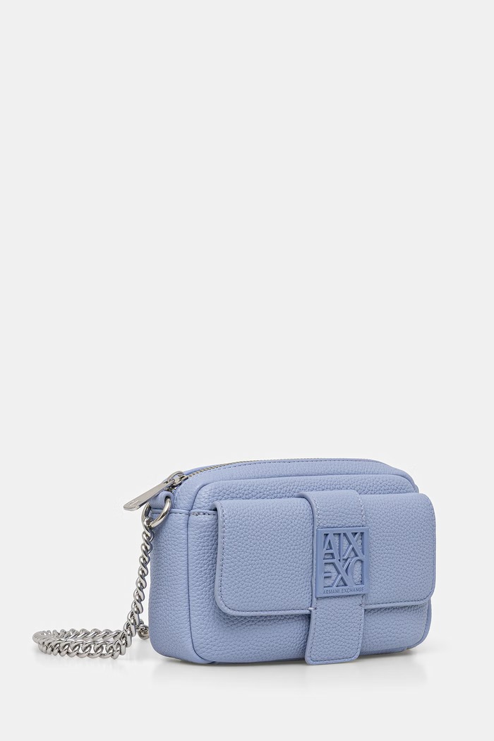 Armani Exchange kabelka dámska z imitácie kože XW000324.AF11902. modrá SS26