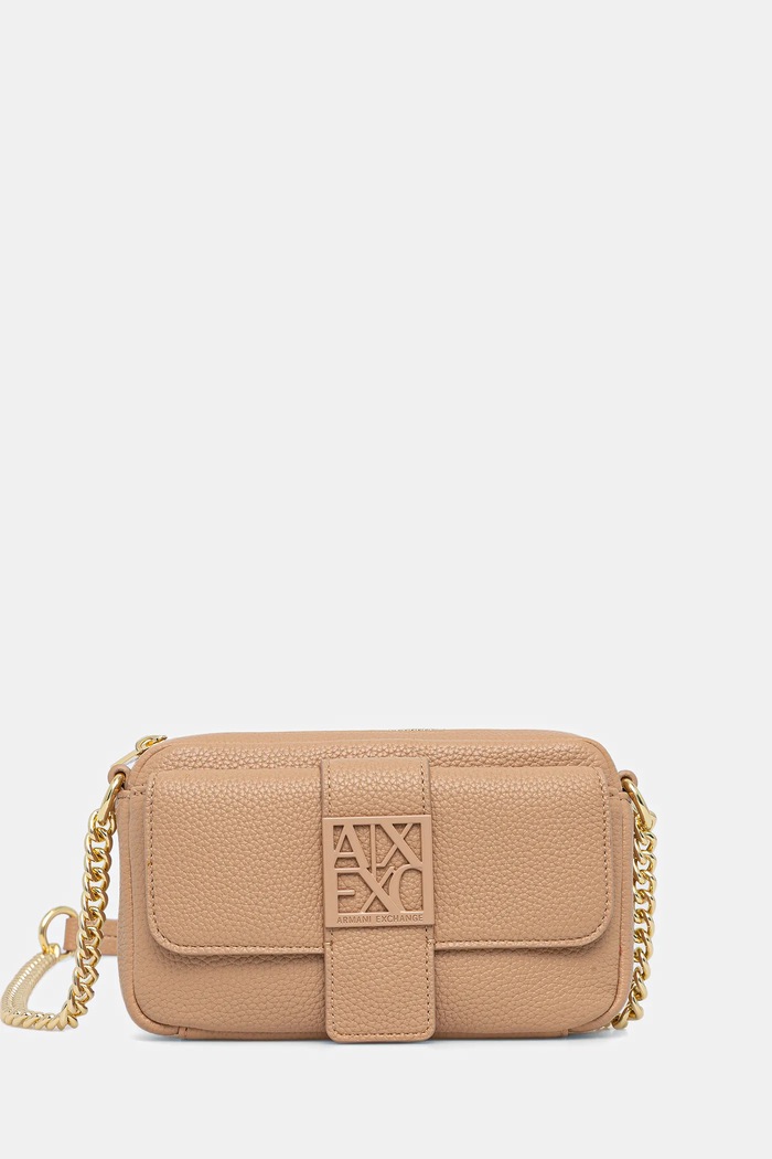 Armani Exchange kabelka dámska z imitácie kože nášivka béžová XW000324.AF11902.