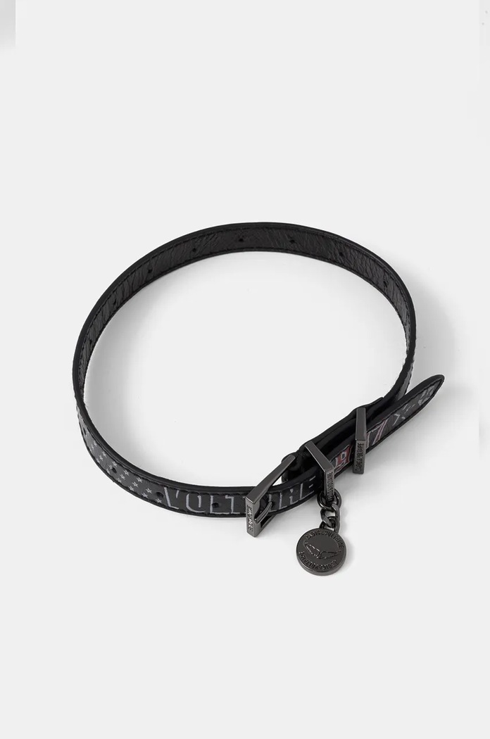 Zadig&Voltaire Bransoletka skórzana czarny OWJW01761