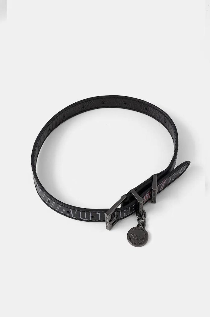 Zadig&Voltaire Bransoletka skórzana czarny OWJW01761