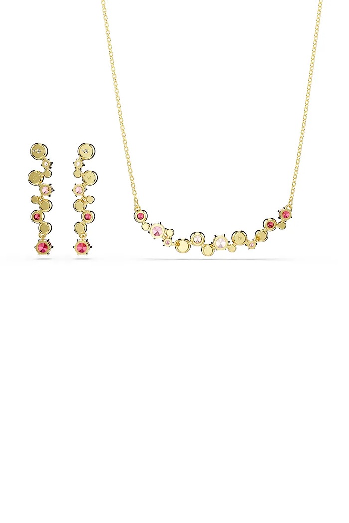 Swarovski colier și cercei CONSTELLA 5722542 aur AW25