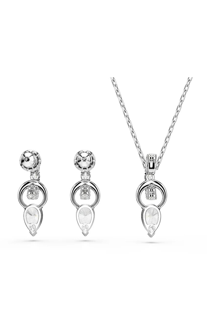 Náušnice a náhrdelník Swarovski MESMERA stříbrná 5723197