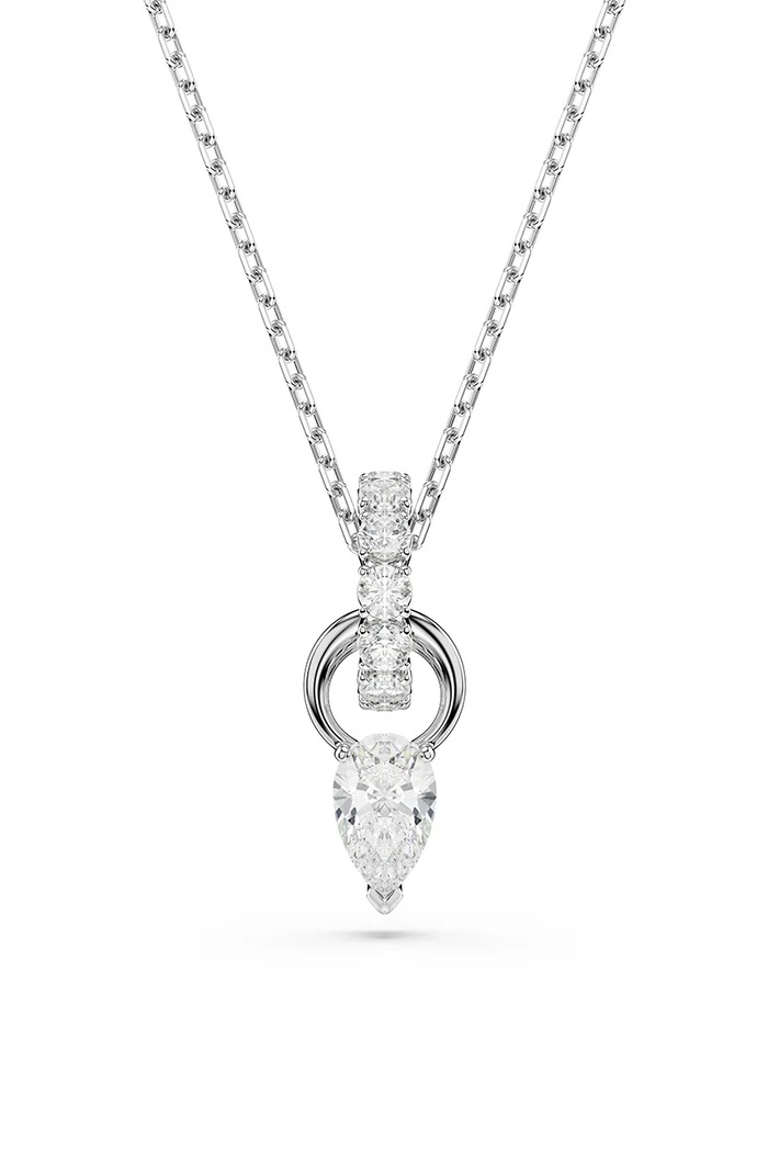 Náušnice a náhrdelník Swarovski MESMERA 5723197 stříbrná