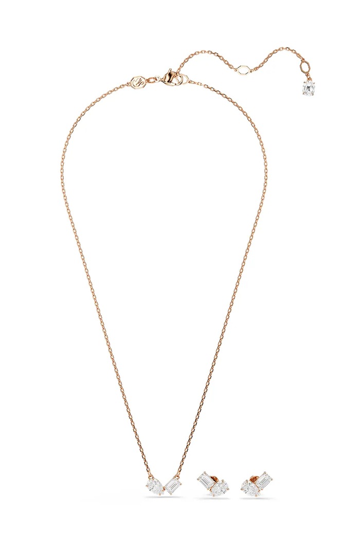 Náhrdelník a náušnice Swarovski MESMERA 5734246 zlatá AW25