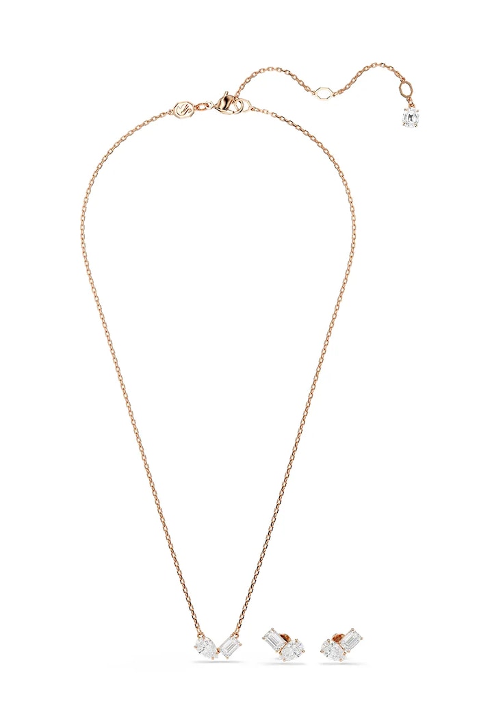 Náhrdelník a náušnice Swarovski MESMERA 5734246 zlatá AW25