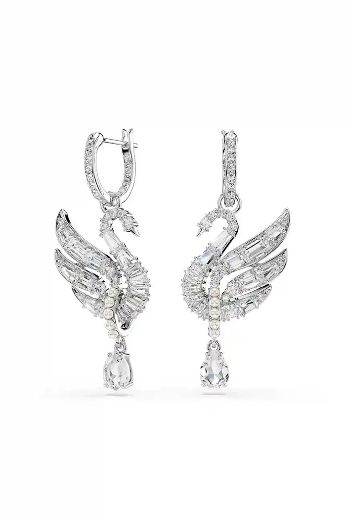 Náušnice Swarovski SWAN zirkonie stříbrná 5723388