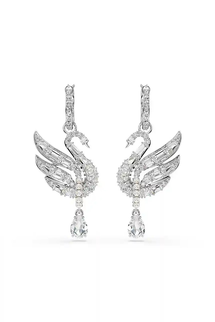 Náušnice Swarovski SWAN 5723388 stříbrná AA00