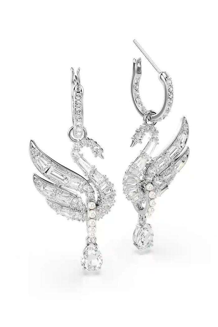 Náušnice Swarovski SWAN stříbrná 5723388