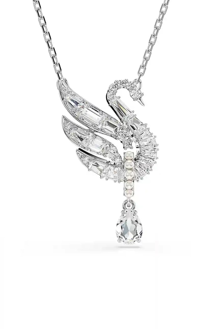 Swarovski colier SWAN zirconiu cubic argintiu 5723387