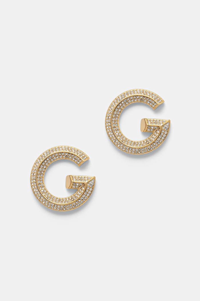 Guess Náušnice Guess G CRYSTAL zlatá JUBE05.434JW