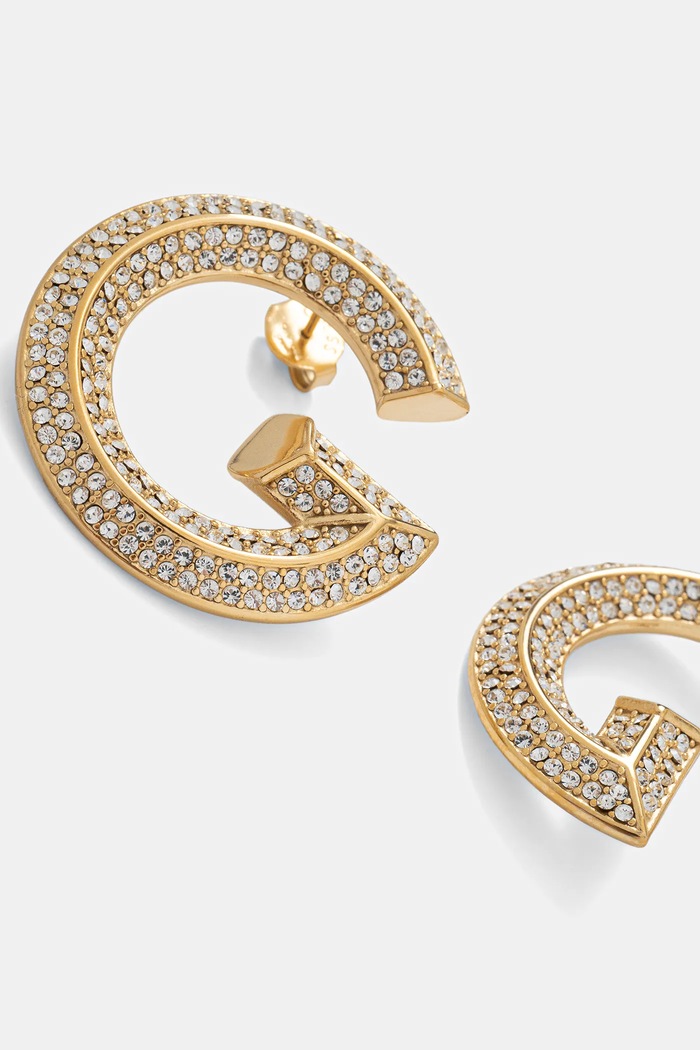 Doplňky Guess Náušnice Guess G CRYSTAL JUBE05.434JW zlatá