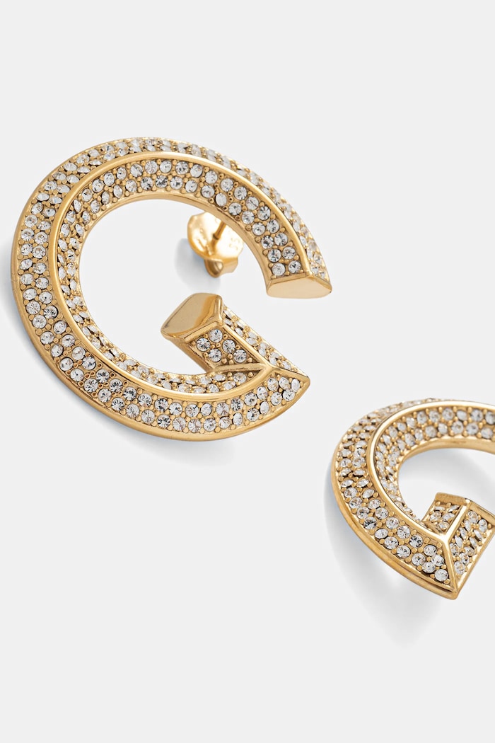 Doplňky Guess Náušnice Guess G CRYSTAL JUBE05.434JW zlatá