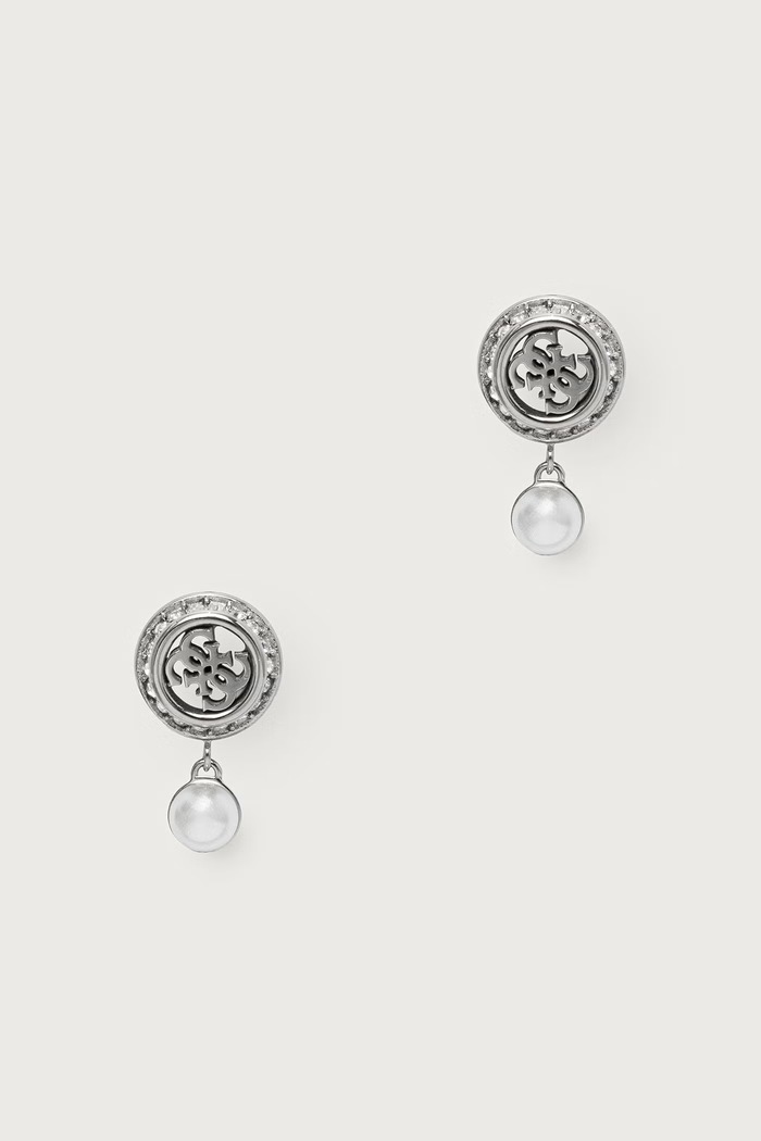Guess Kolczyki damskie TINY PEARLY srebrny JUBE05.517JW