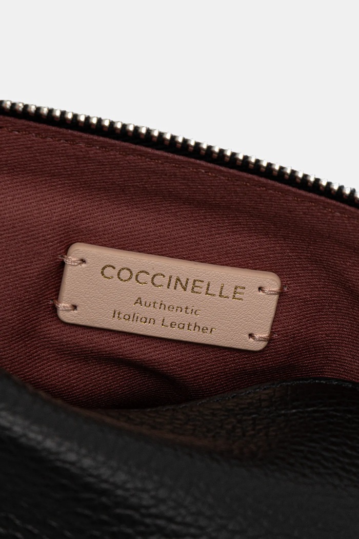 Coccinelle kosmetyczka damska skórzana E5.TMF.25.01.01 czarny