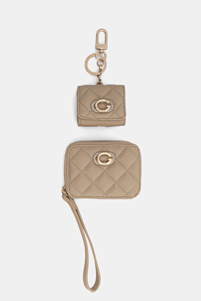 Peňaženka a puzdro na airpody Guess 2-pak GFBOXW.P5401 béžová