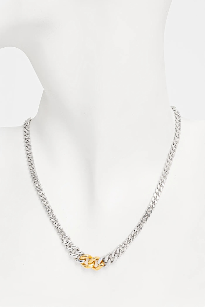 Аксесуари Срібне кольє Tom Wood Dean Chain Duo 101250 золотий