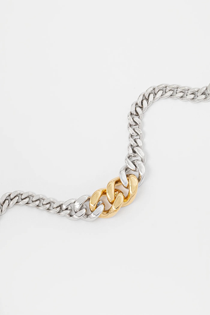 Сребърна гривна Tom Wood Dean Bracelet Duo 101252 злато AW25