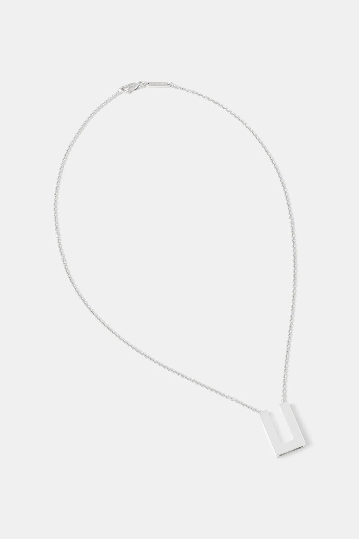 Ασημένιο κολιέ Tom Wood Square Pendant ασήμι ασημί 101427