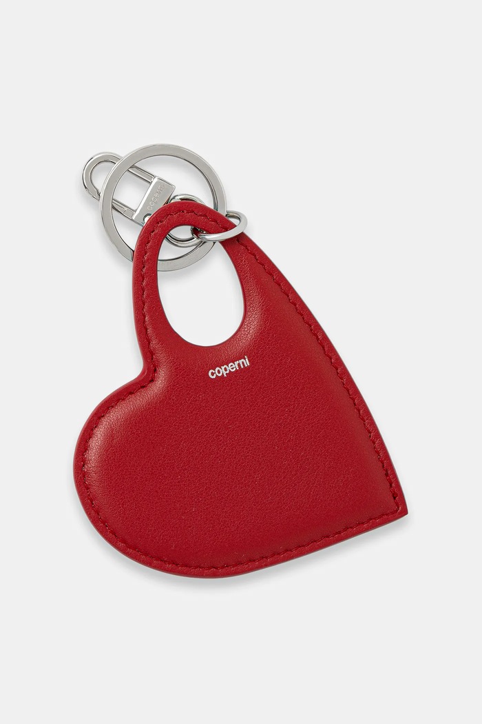 Coperni breloc de piele Heart Keychain rosu COPSLG03F6043