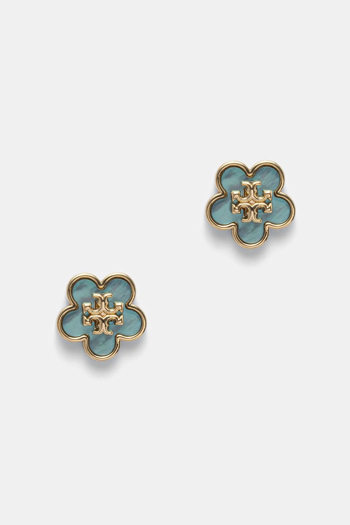 Tory Burch Cercel Kira Flower Stud albastru 157351.703
