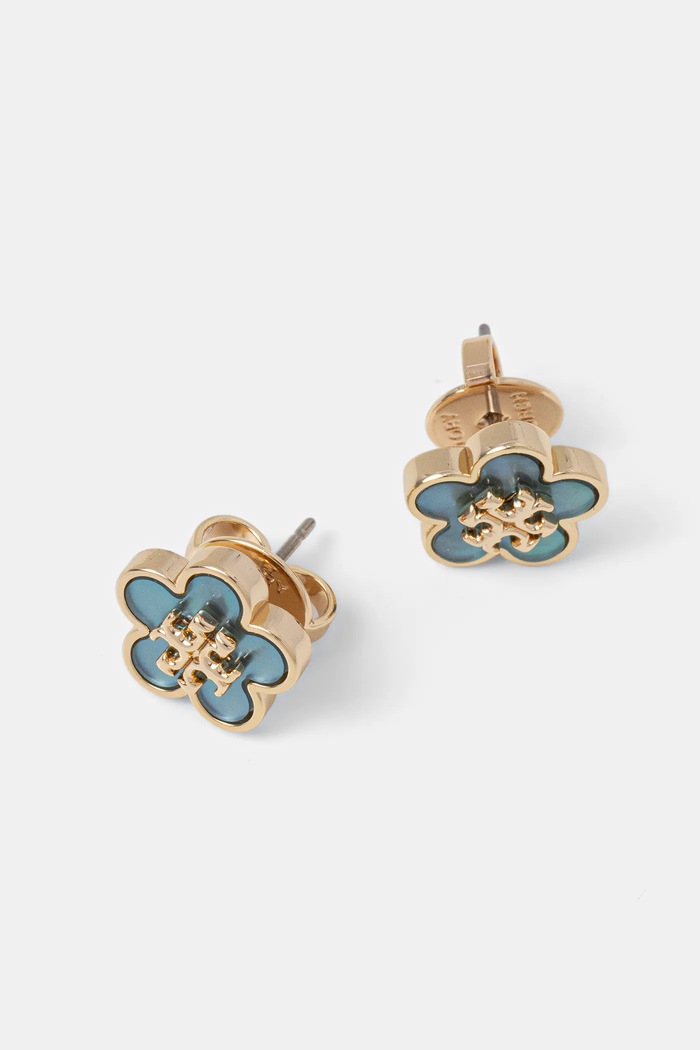 Tory Burch Cercel Kira Flower Stud 157351.703 albastru AW25