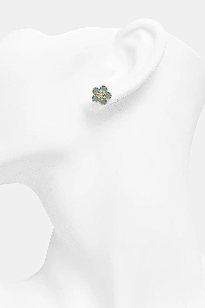 Accesorii Tory Burch Cercel Kira Flower Stud 157351.703 albastru