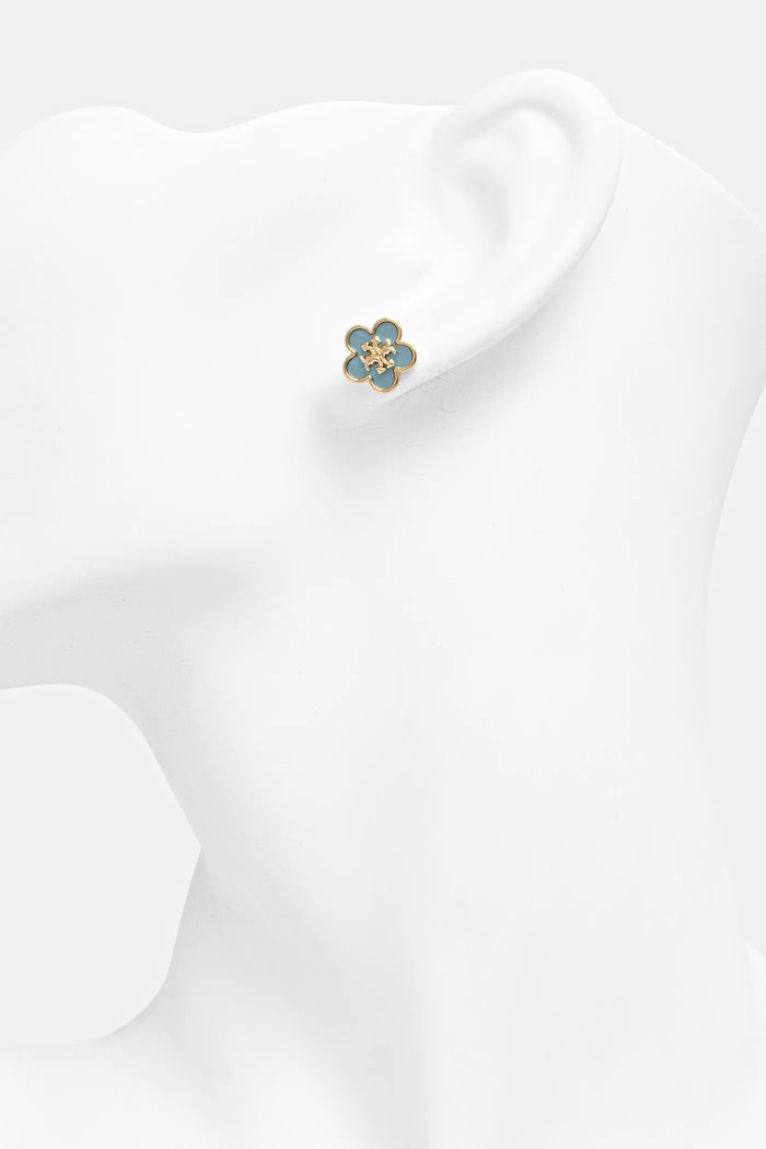 Accesorii Tory Burch Cercel Kira Flower Stud 157351.703 albastru