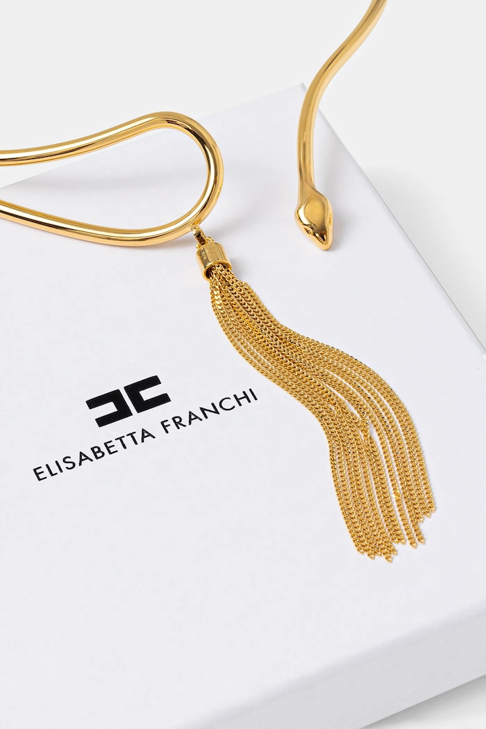Αξεσουάρ Κολιέ Elisabetta Franchi CO55B57E2 χρυσαφί