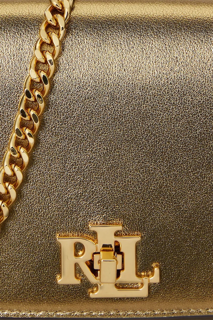 Lauren Ralph Lauren torebka skórzana 432P02411 złoty