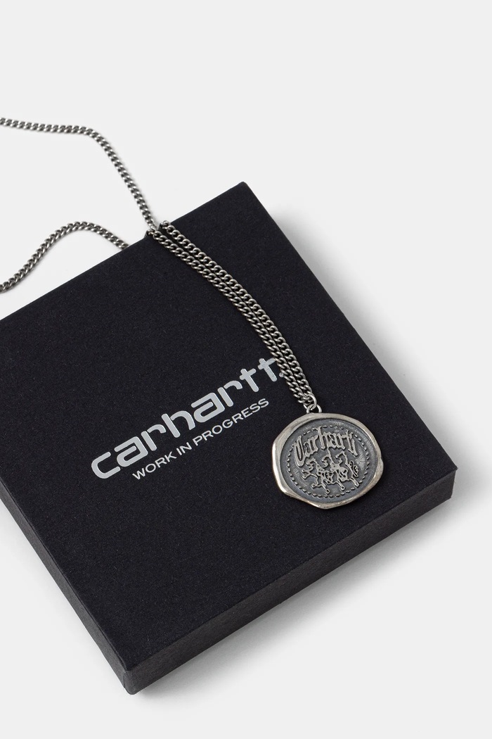 Аксесуари Срібне кольє Carhartt WIP Hackwork Pendant I035851.95XX срібний