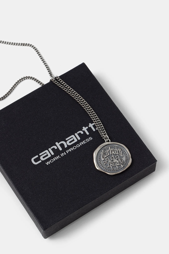 Аксесуари Срібне кольє Carhartt WIP Hackwork Pendant I035851.95XX срібний