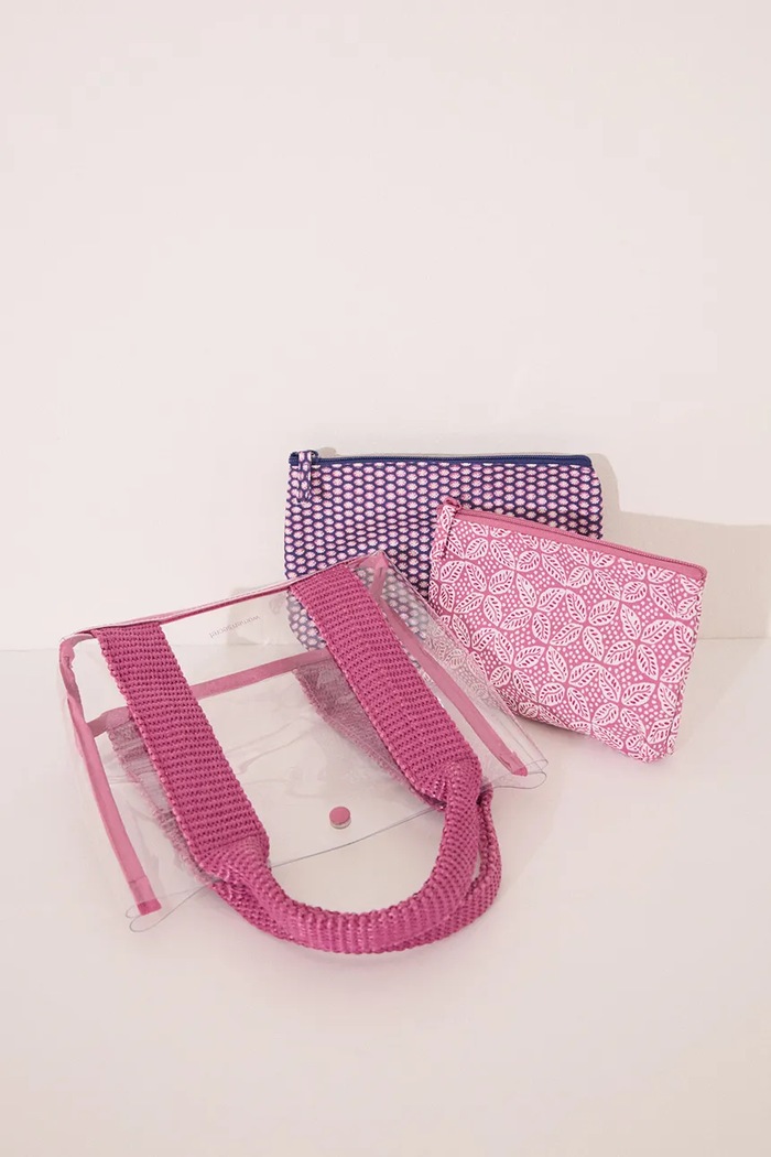 Комплект козметични чанти women'secret (3 броя) виолетов 4849262