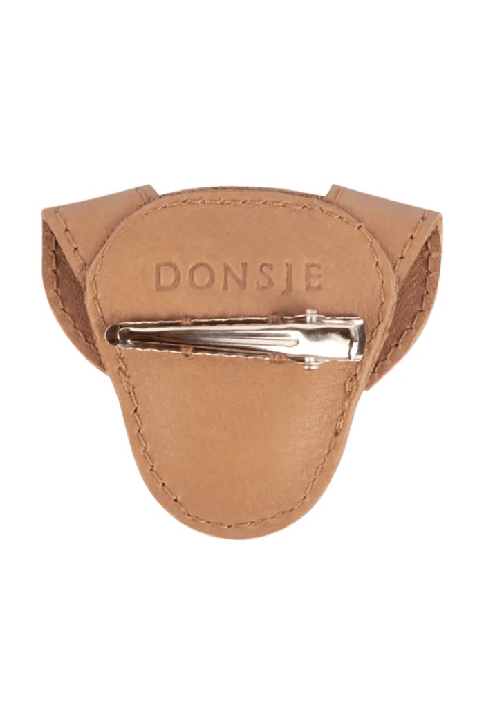 Fete Donsje ac de păr pentru copii din piele Josy Classic Hairclip Dog 6009022 maro