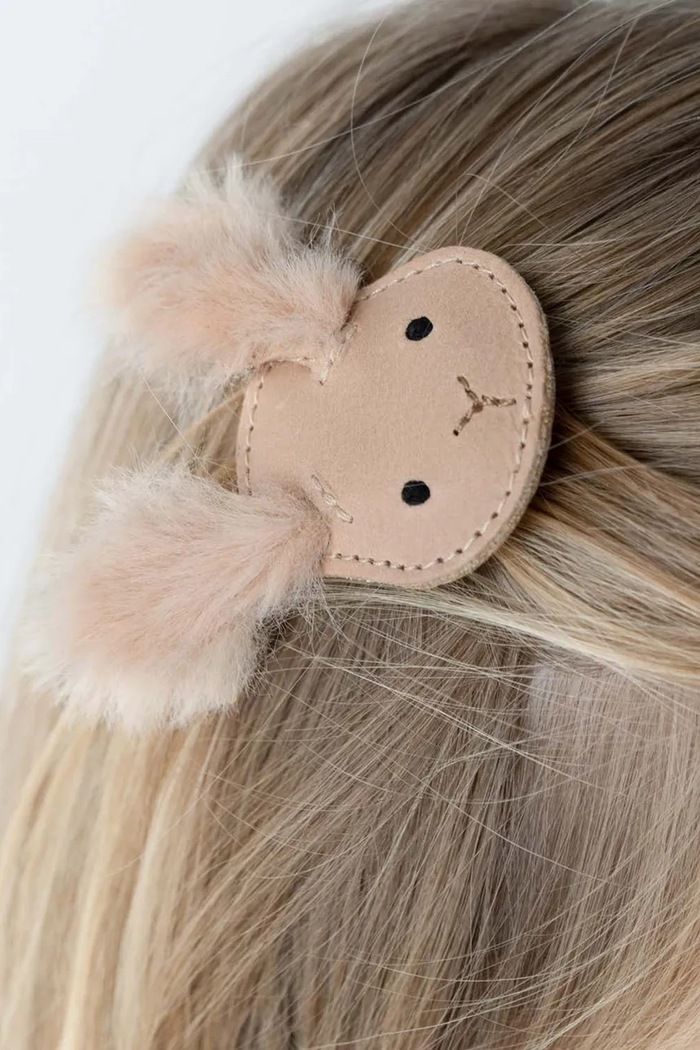 Donsje ac de păr pentru copii din piele Josy Exclusive Hairclip Fluffy Bunny bej 6009108