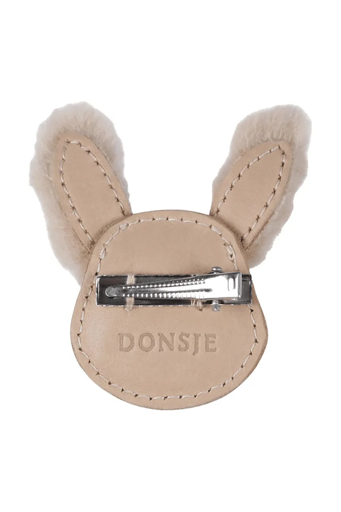 Fete Donsje ac de păr pentru copii din piele Josy Exclusive Hairclip Fluffy Bunny 6009108 bej