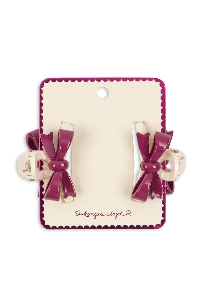 Konges Sløjd Nakit Konges Sløjd 2 PACK BELIS BOW HAIR CLAW bordo KS103626.9BYA
