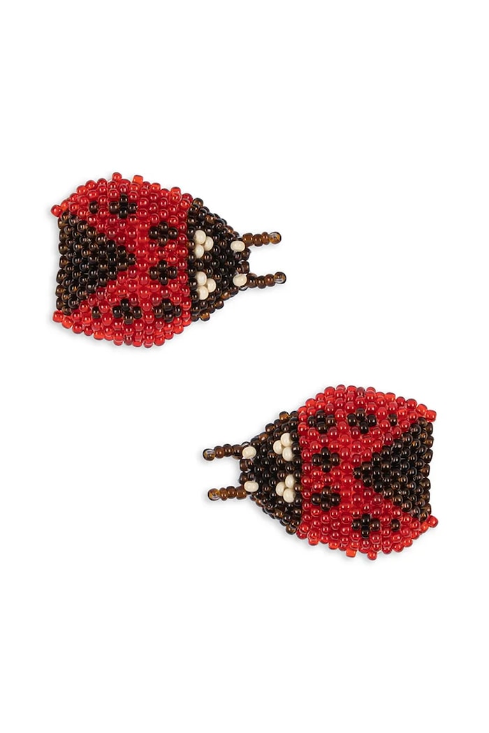 Konges Sløjd cleme de păr 2 PACK LADYBUG BEADED HAIR CLIP KS103643.9BYA rosu AW25