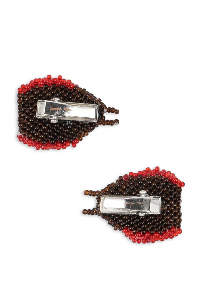 Fete Konges Sløjd cleme de păr 2 PACK LADYBUG BEADED HAIR CLIP KS103643.9BYA rosu